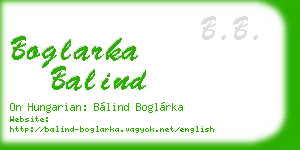 boglarka balind business card